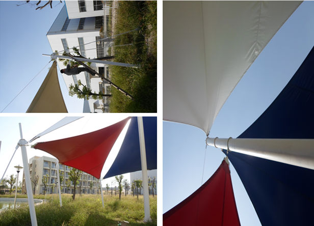 恒天嘉華景觀張拉膜現(xiàn)場(chǎng)施工圖