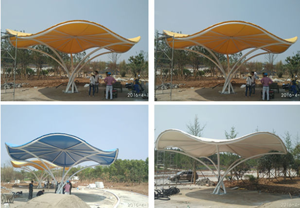 千佛洞植物園景觀膜結(jié)構(gòu)現(xiàn)場成品圖