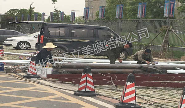 膜結(jié)構(gòu)自行車停車棚