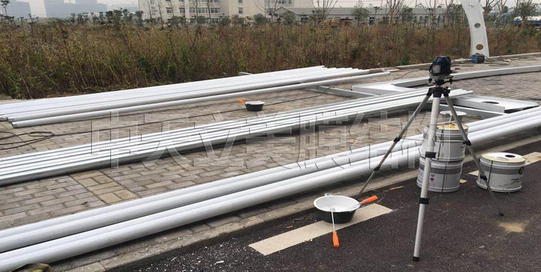 膜結(jié)構(gòu)車棚施工照片