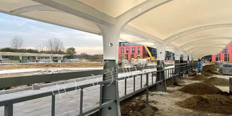 膜結(jié)構(gòu)充電樁自行車棚